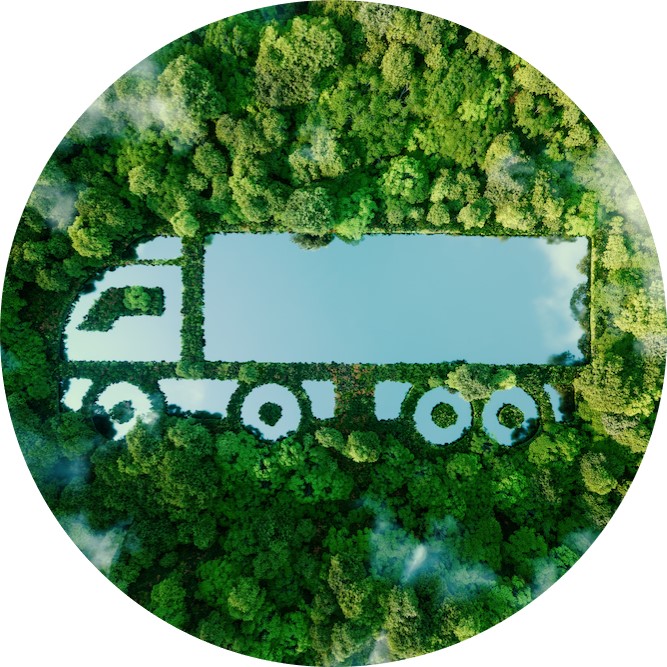 Decarbonising Logistics Truck - circular image
